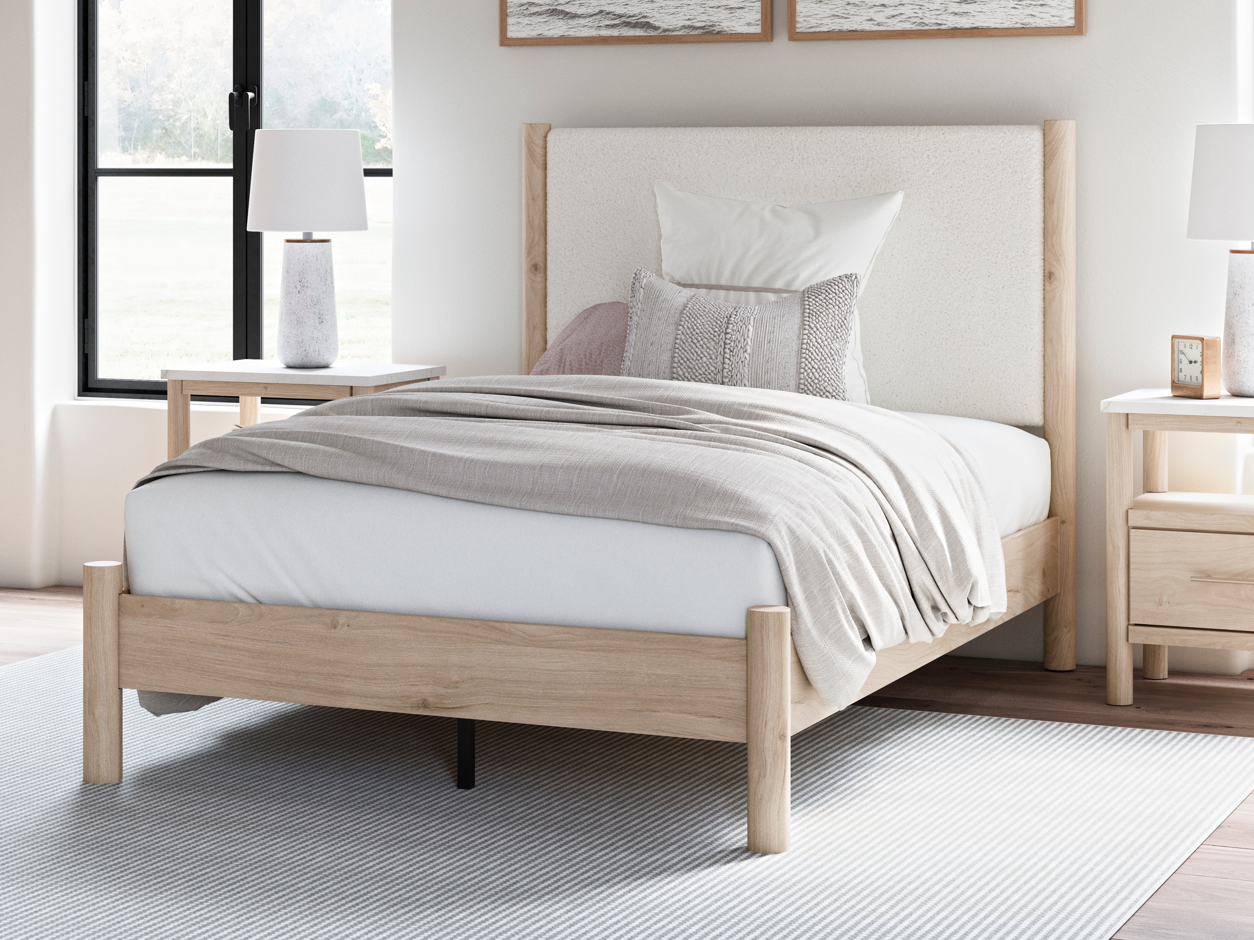 Homestyle Furniture - Ashley Furniture - Cadmori Full Upholstered Panel Bed - Full Upholstered Panel Bed - B2615B8