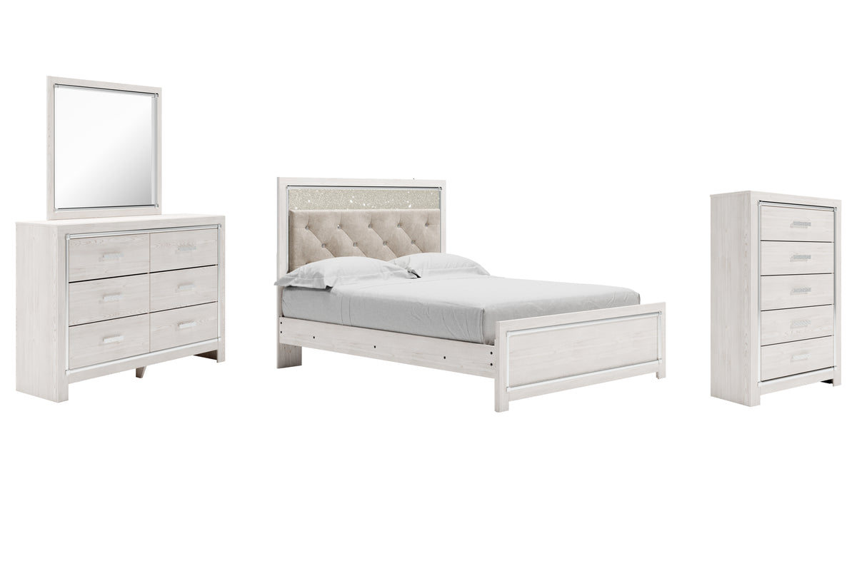 Homestyle Furniture - Ashley Furniture - Altyra Queen Upholstered Panel Bed, Dresser, Mirror, and Chest - Queen Upholstered Panel Bed, Dresser, Mirror, and Chest - B2640B35