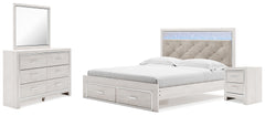 Homestyle Furniture - Ashley Furniture - Altyra King Upholstered Panel Storage Bed, Dresser, Mirror and Nightstand - King Upholstered Panel Storage Bed, Dresser, Mirror and Nightstand - B2640B32