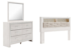 Homestyle Furniture - Ashley Furniture - Altyra King Bookcase Headboard, Dresser and Mirror - King Bookcase Headboard, Dresser and Mirror - B2640B56