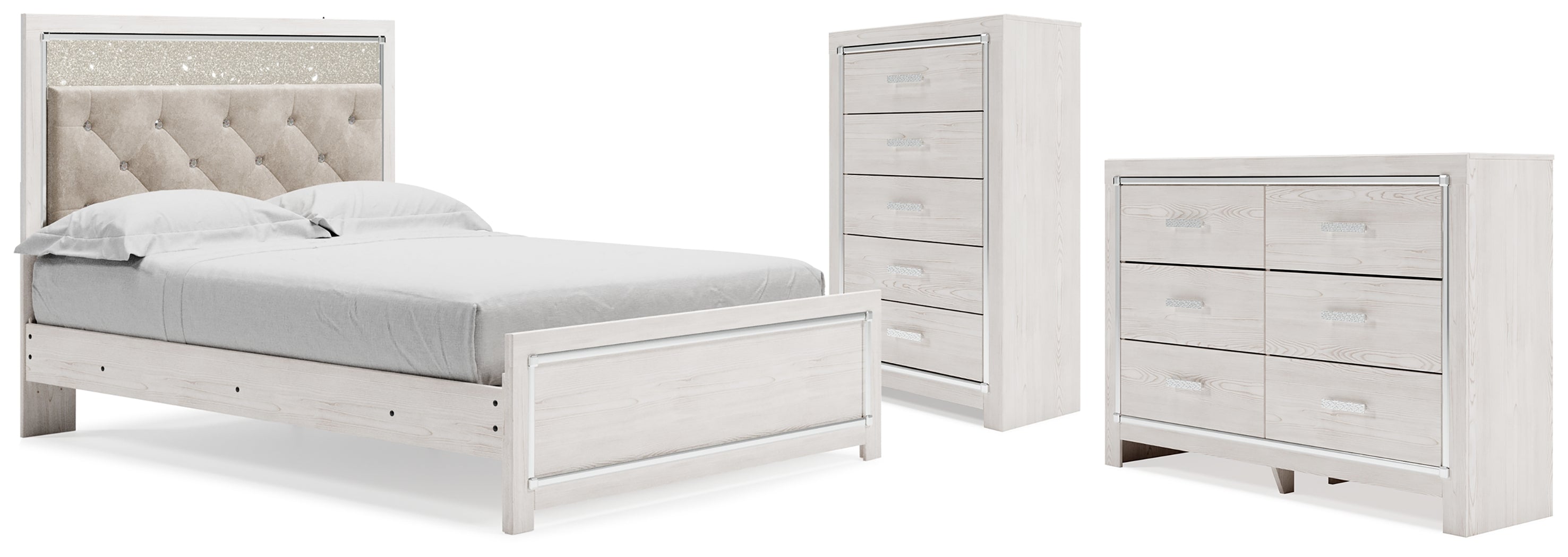 Homestyle Furniture - Ashley Furniture - Altyra Queen Panel Bed, Dresser and Chest - Queen Panel Bed, Dresser and Chest - B2640B73