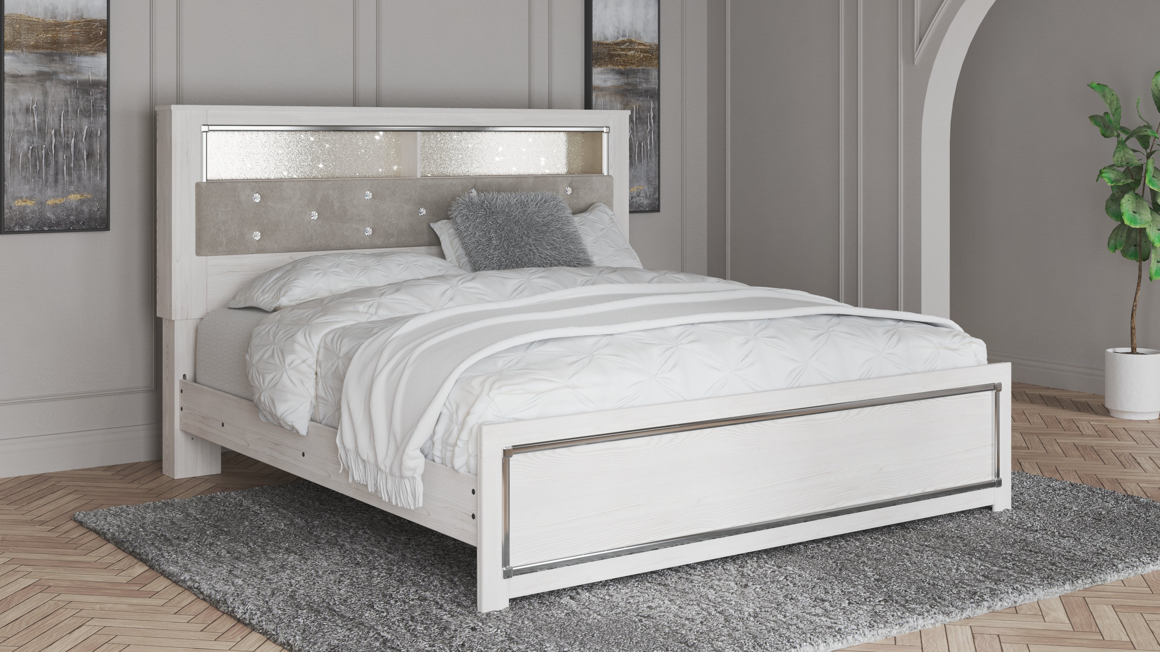 Homestyle Furniture - Ashley Furniture - Altyra King Panel Bookcase Bed - King Panel Bookcase Bed - B2640B5