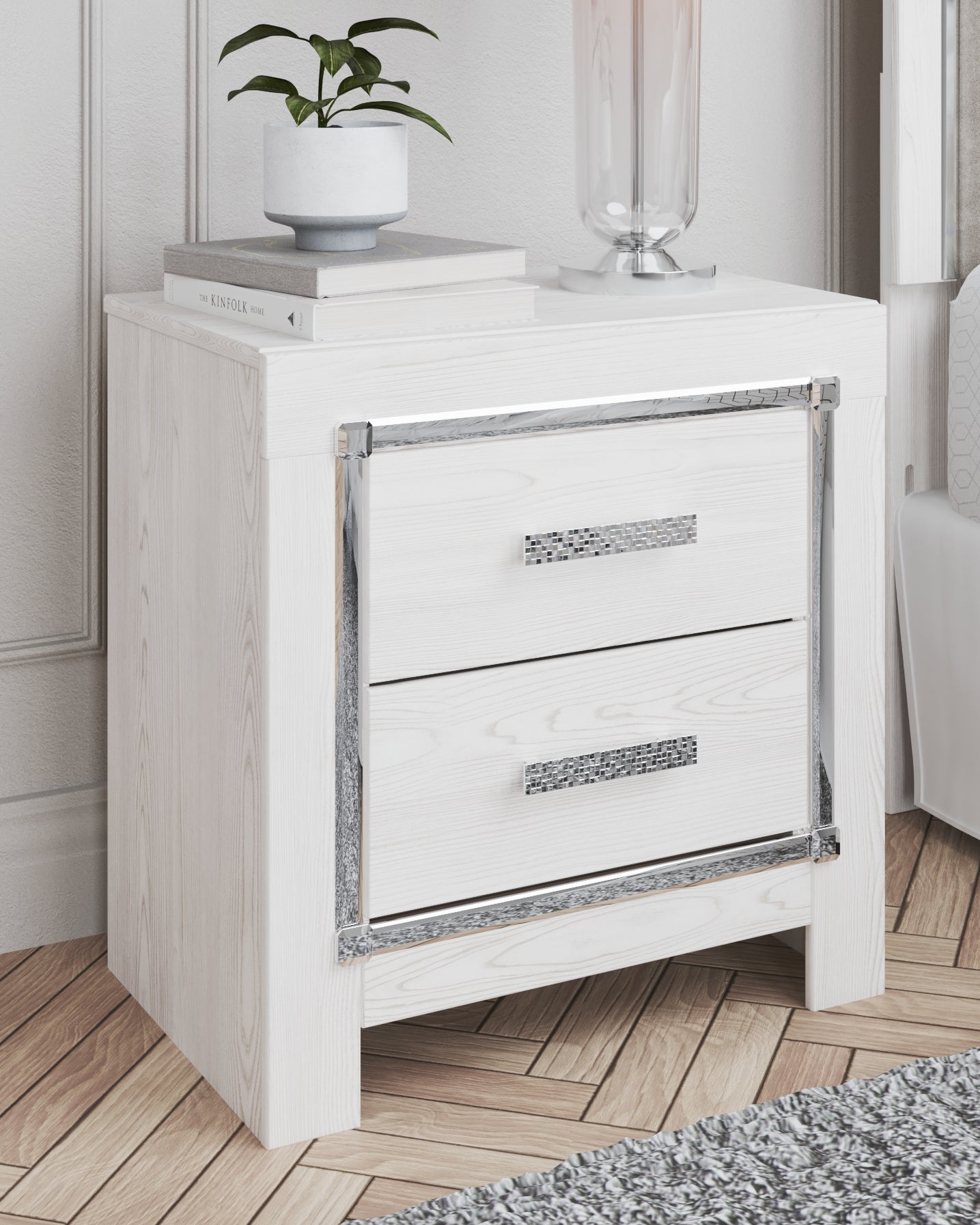 Homestyle Furniture - Ashley Furniture - Altyra Nightstand - Two Drawer Night Stand - B2640-92
