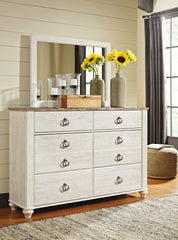 Homestyle Furniture - Ashley Furniture - Willowton Dresser and Mirror - Dresser and Mirror - B267B1