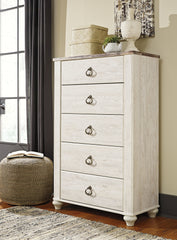 Homestyle Furniture - Ashley Furniture - Willowton Chest of Drawers - Five Drawer Chest - B267-46