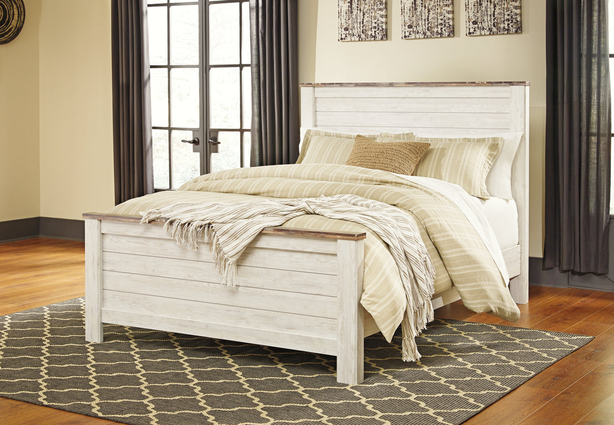Homestyle Furniture - Ashley Furniture - Willowton King Panel Bed - King Panel Bed - B267B10
