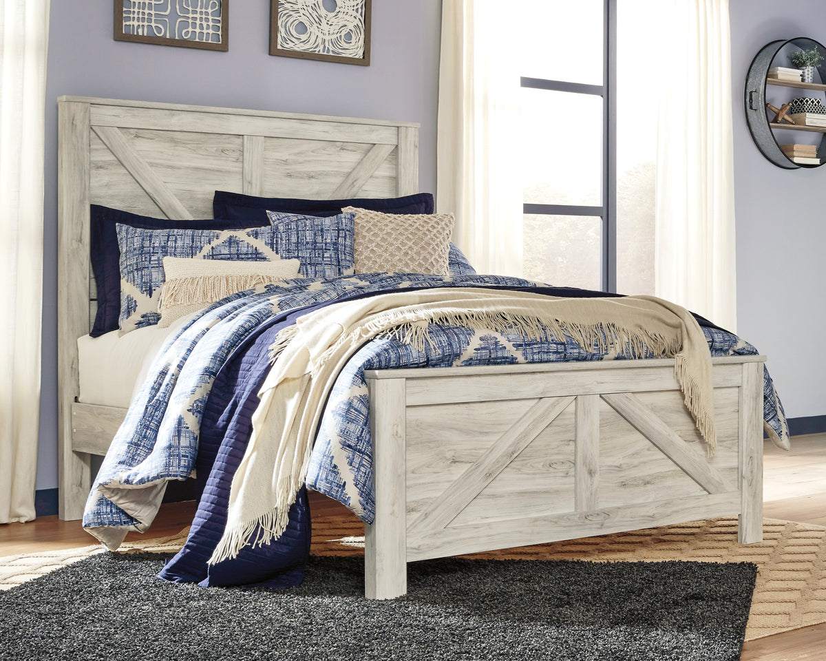 Homestyle Furniture - Ashley Furniture - Bellaby Queen Crossbuck Panel Bed - Queen Crossbuck Panel Bed - B331B6