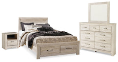Homestyle Furniture - Ashley Furniture - Bellaby Queen Panel Storage Bed, Dresser, Mirror and Nightstand - Queen Panel Storage Bed, Dresser, Mirror and Nightstand - B331B11
