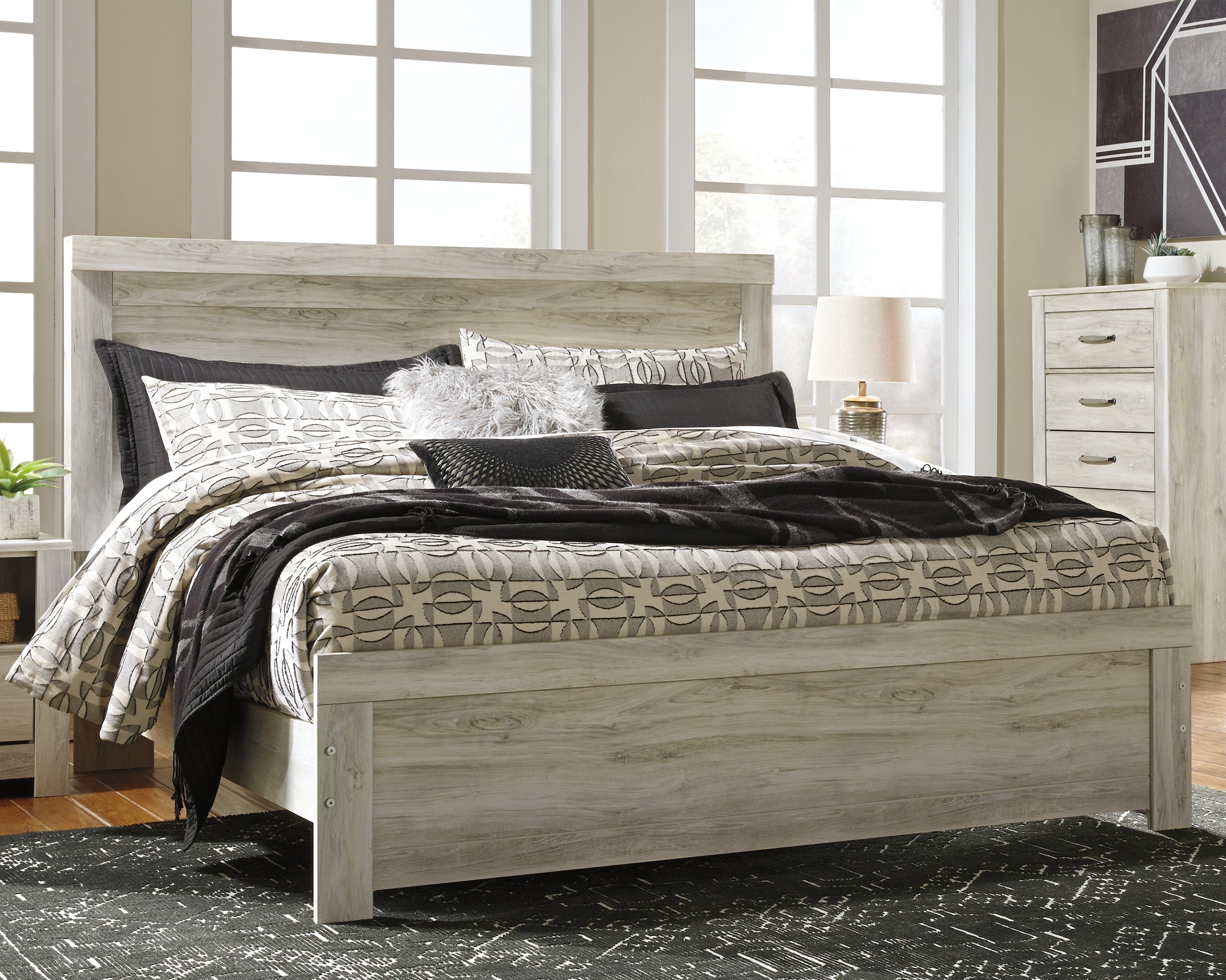Homestyle Furniture - Ashley Furniture - Bellaby King Panel Bed - King Panel Bed - B331B8
