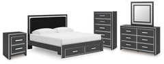 Homestyle Furniture - Ashley Furniture - Zuraleus King Storage Bed, Dresser, Mirror, Chest and Nightstand - King Storage Bed, Dresser, Mirror, Chest and Nightstand - PCB3380B20