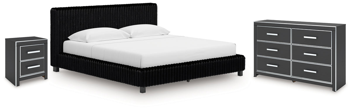 Homestyle Furniture - Ashley Furniture - Zuraleus King Upholstered Bed, Dresser and Nightstand - King Upholstered Bed, Dresser and Nightstand - PCB3380B17