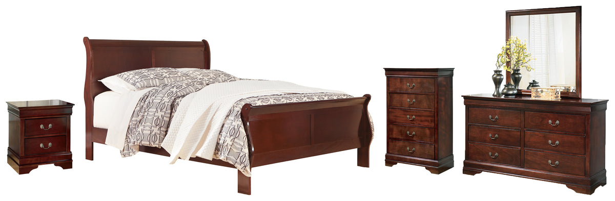 Homestyle Furniture - Ashley Furniture - Alisdair Queen Sleigh Bed, Dresser, Mirror, Chest and Nightstand - Queen Sleigh Bed, Dresser, Mirror, Chest and Nightstand - B376B12