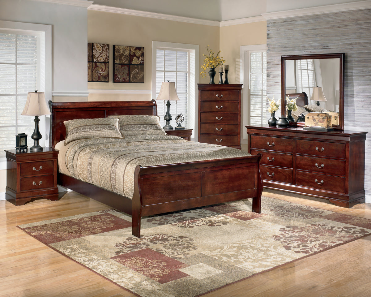 Homestyle Furniture - Ashley Furniture - Alisdair King Sleigh Bed, Dresser, Mirror, Chest and 2 Nightstands - King Sleigh Bed, Dresser, Mirror, Chest and 2 Nightstands - B376B17