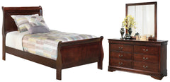 Homestyle Furniture - Ashley Furniture - Alisdair Twin Sleigh Bed, Dresser and Mirror - Twin Sleigh Bed, Dresser and Mirror - B376B6