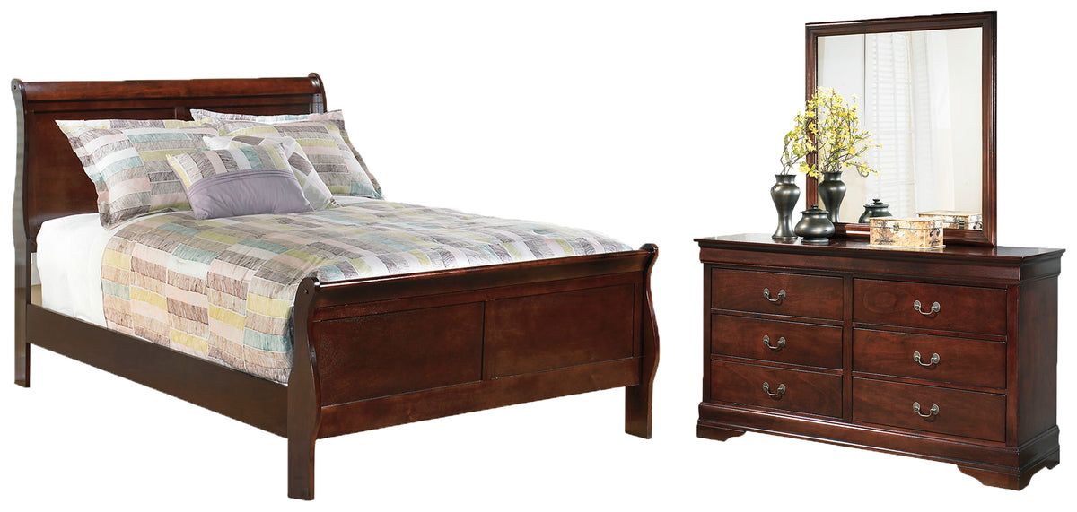 Homestyle Furniture - Ashley Furniture - Alisdair Full Sleigh Bed, Dresser and Mirror - Full Sleigh Bed, Dresser and Mirror - B376B7