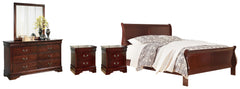 Homestyle Furniture - Ashley Furniture - Alisdair Queen Sleigh Bed, Dresser, Mirror, Chest and 2 Nightstands - Queen Sleigh Bed, Dresser, Mirror, Chest and 2 Nightstands - B376B23