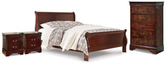 Homestyle Furniture - Ashley Furniture - Alisdair Queen Sleigh Bed, Chest and 2 Nightstands - Queen Sleigh Bed, Chest and 2 Nightstands - B376B25
