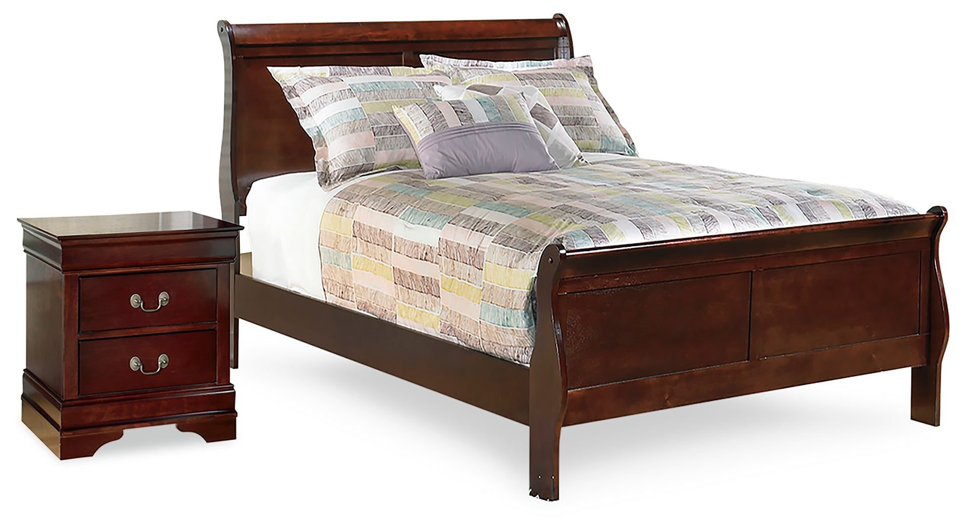 Homestyle Furniture - Ashley Furniture - Alisdair Full Sleigh Bed and Nightstand - Full Sleigh Bed and Nightstand - B376B16