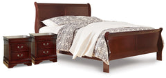 Homestyle Furniture - Ashley Furniture - Alisdair Queen Sleigh Bed and 2 Nightstands - Queen Sleigh Bed and 2 Nightstands - B376B30