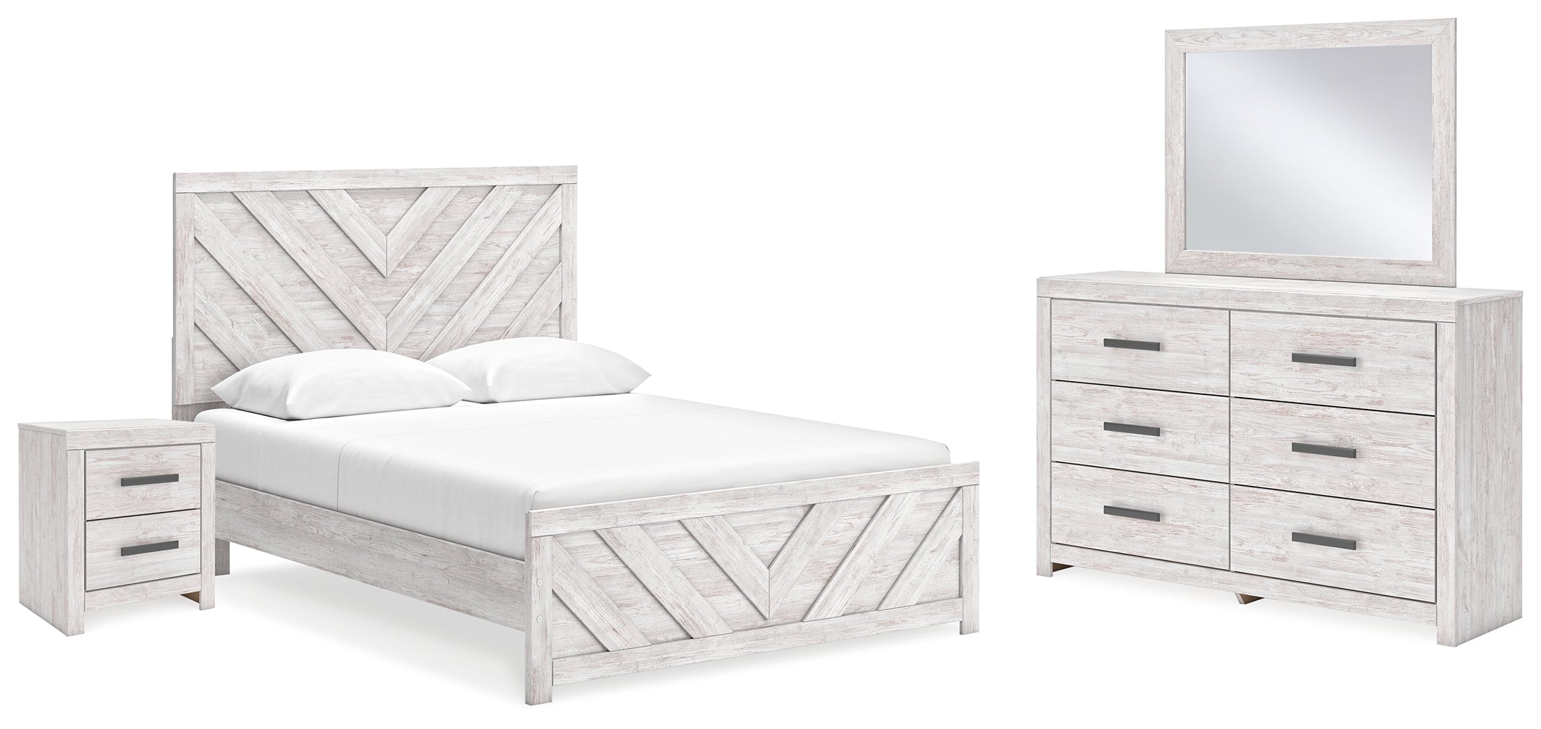 Homestyle Furniture - Ashley Furniture - Cayboni Queen Panel Bed, Dresser, Mirror and Nightstand - Queen Panel Bed, Dresser, Mirror and Nightstand - B3788B8