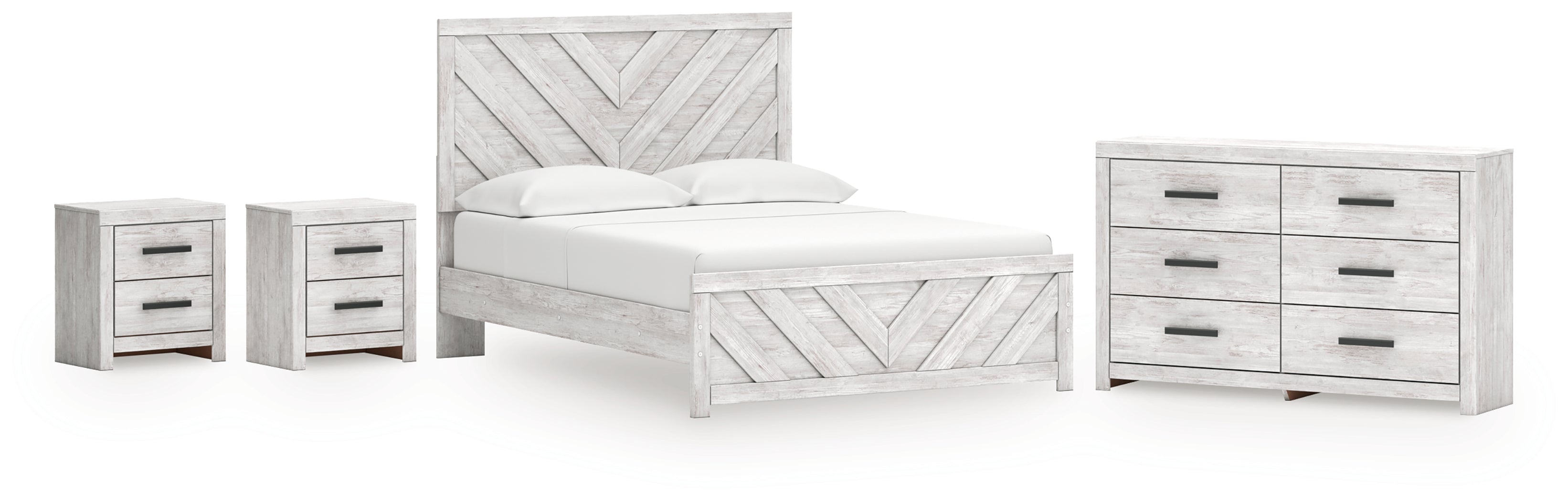 Homestyle Furniture - Ashley Furniture - Cayboni Queen Panel Bed, Dresser and 2 Nightstands - Queen Panel Bed, Dresser and 2 Nightstands - B3788B13