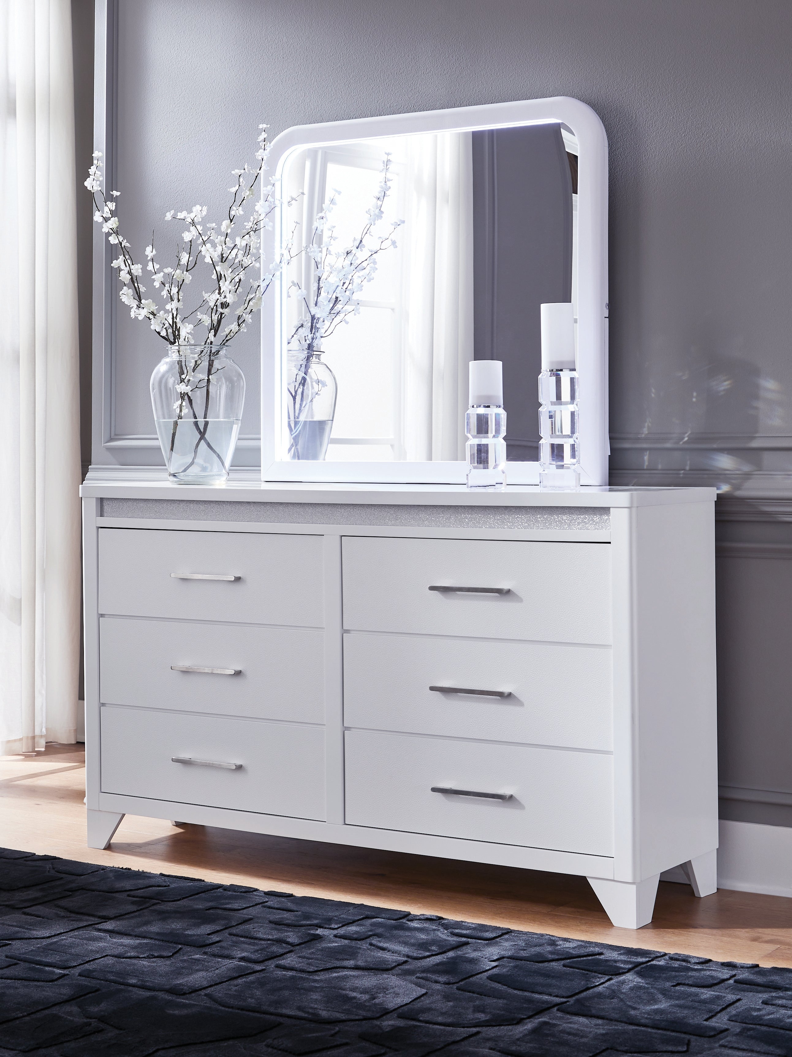 Homestyle Furniture - Ashley Furniture - Jarlee Dresser and Mirror - Dresser and Mirror - PCB392B1