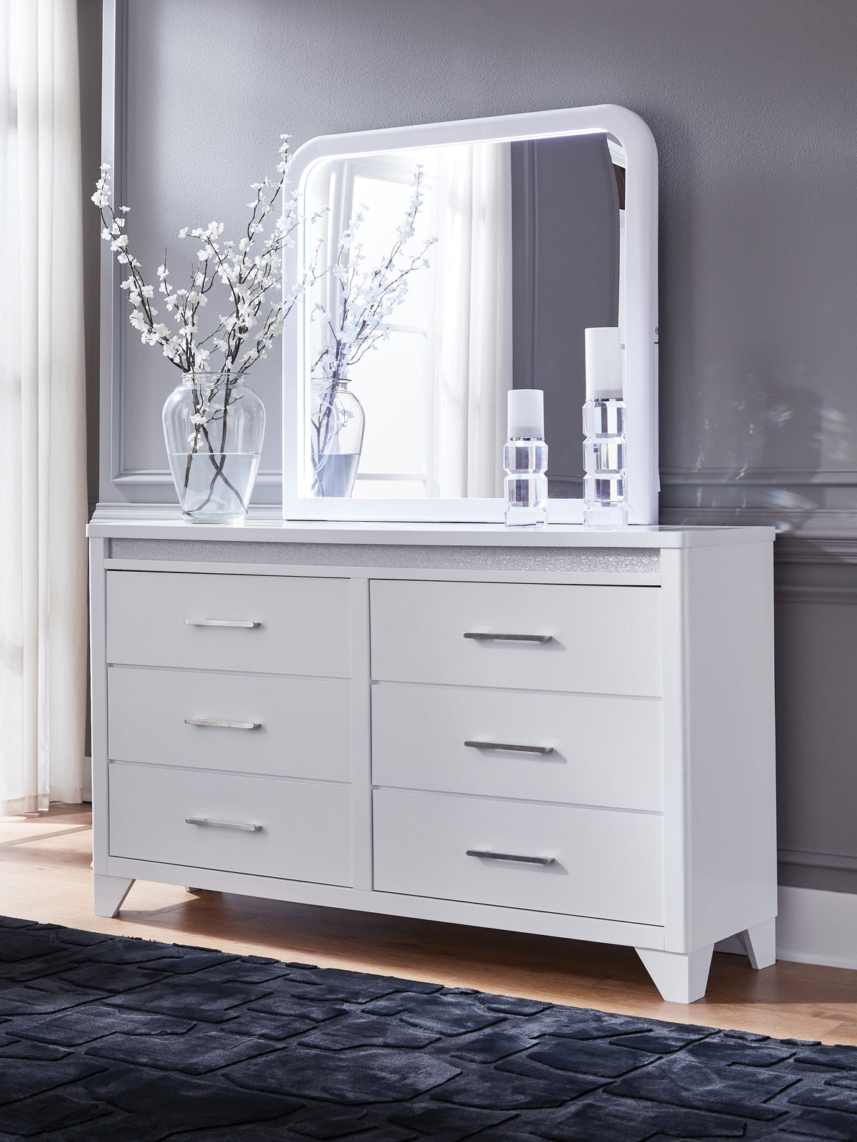 Homestyle Furniture - Ashley Furniture - Jarlee Dresser and Mirror - Dresser and Mirror - PCB392B1