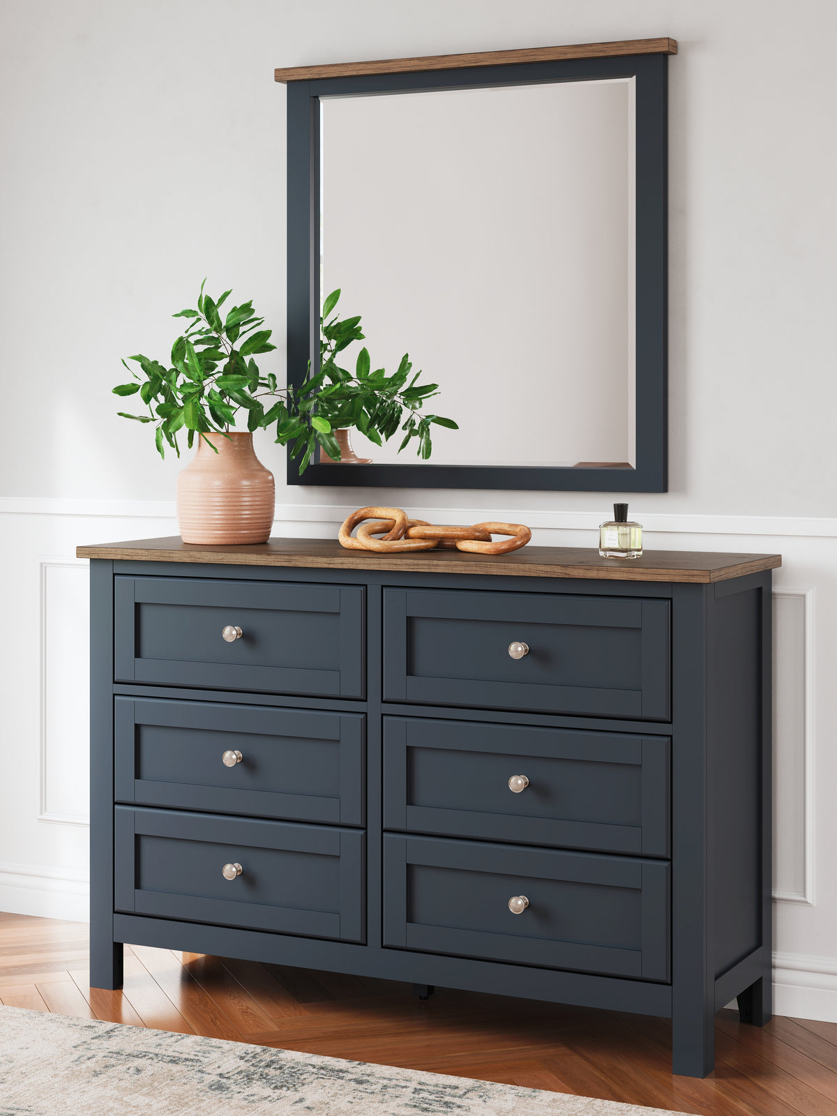 Homestyle Furniture - Ashley Furniture - Landocken Dresser and Mirror - Dresser and Mirror - B414B1