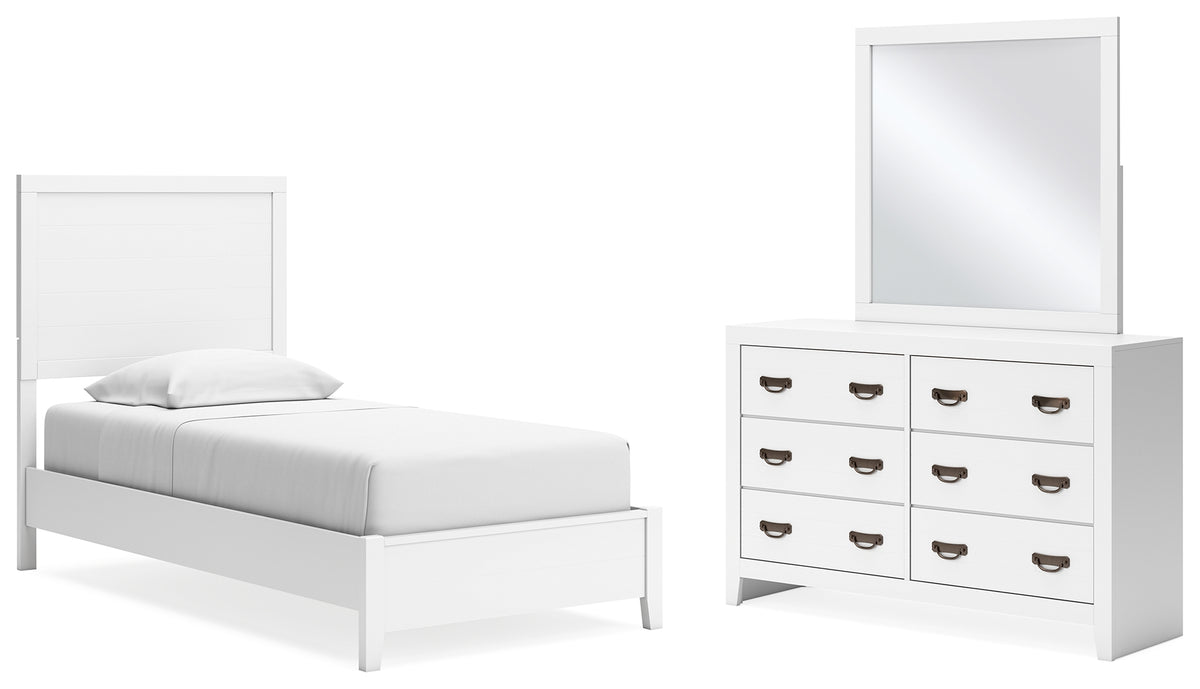 Homestyle Furniture - Ashley Furniture - Binterglen Twin Panel Bed, Dresser and Mirror - Twin Panel Bed, Dresser and Mirror - B427B3