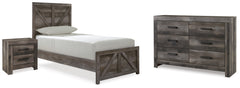 Homestyle Furniture - Ashley Furniture - Wynnlow Twin Panel Bed, Dresser and Nightstand - Twin Panel Bed, Dresser and Nightstand - B440B38