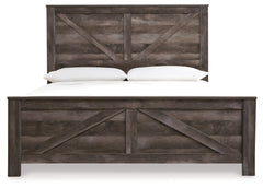 Wynnlow King Crossbuck Panel Bed and Chest