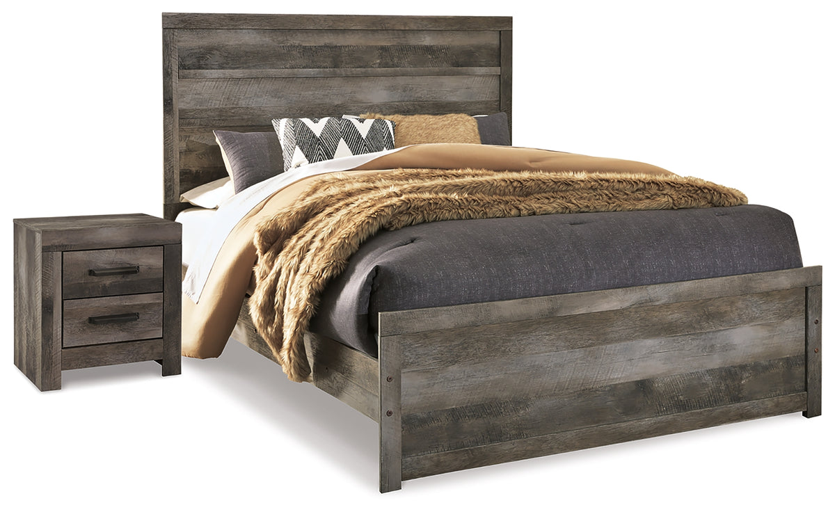 Homestyle Furniture - Ashley Furniture - Wynnlow Queen Panel Bed and Nightstand - Queen Panel Bed and Nightstand - B440B44