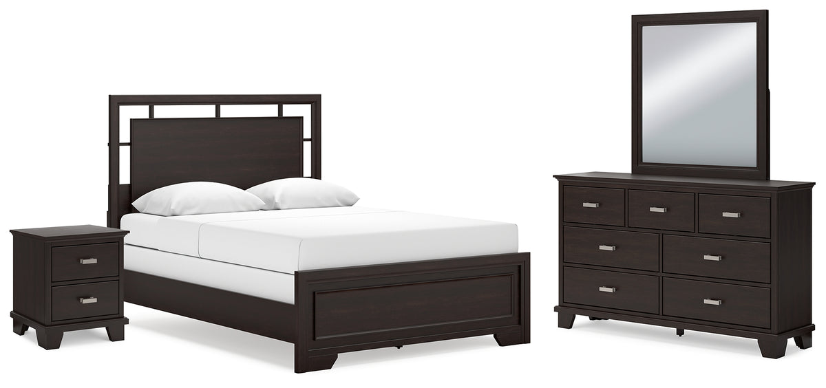 Homestyle Furniture - Ashley Furniture - Covetown Queen Panel Bed, Dresser, Mirror and Nightstand - Queen Panel Bed, Dresser, Mirror and Nightstand - B441B12