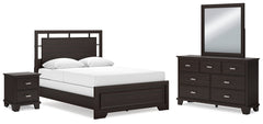 Homestyle Furniture - Ashley Furniture - Covetown Queen Panel Bed, Dresser, Mirror and Nightstand - Queen Panel Bed, Dresser, Mirror and Nightstand - B441B12