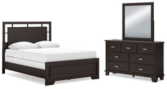 Homestyle Furniture - Ashley Furniture - Covetown Queen Panel Bed, Dresser and Mirror - Queen Panel Bed, Dresser and Mirror - B441B7