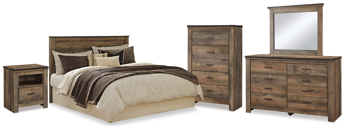 Homestyle Furniture - Ashley Furniture - Trinell Queen Panel Headboard, Dresser, Mirror, Chest and Nightstand - Queen Panel Headboard, Dresser, Mirror, Chest and Nightstand - B446B90