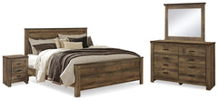 Homestyle Furniture - Ashley Furniture - Trinell King Panel Bed, Dresser, Mirror and Nightstand - King Panel Bed, Dresser, Mirror and Nightstand - B446B94