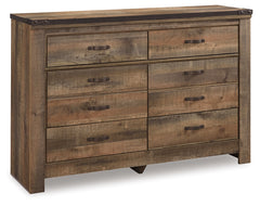 Trinell Full Panel Bed with Storage and Dresser