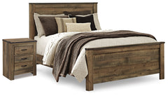 Homestyle Furniture - Ashley Furniture - Trinell Queen Panel Bed and Nightstand - Queen Panel Bed and Nightstand - B446B58