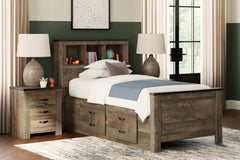 Homestyle Furniture - Ashley Furniture - Trinell Twin Bookcase Bed with 2 Storage Drawers - Twin Bookcase Bed with 2 Storage Drawers - B446B17