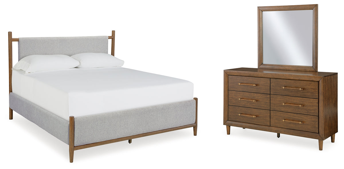 Homestyle Furniture - Ashley Furniture - Lyncott California King Upholstered Bed, Dresser and Mirror - California King Upholstered Bed, Dresser and Mirror - B615B9