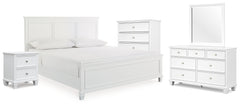 Fortman King Panel Bed, Dresser, Mirror, Chest and Nightstand