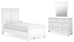Homestyle Furniture - Ashley Furniture - Fortman Twin Panel Bed, Dresser and Mirror - Twin Panel Bed, Dresser and Mirror - B680B7