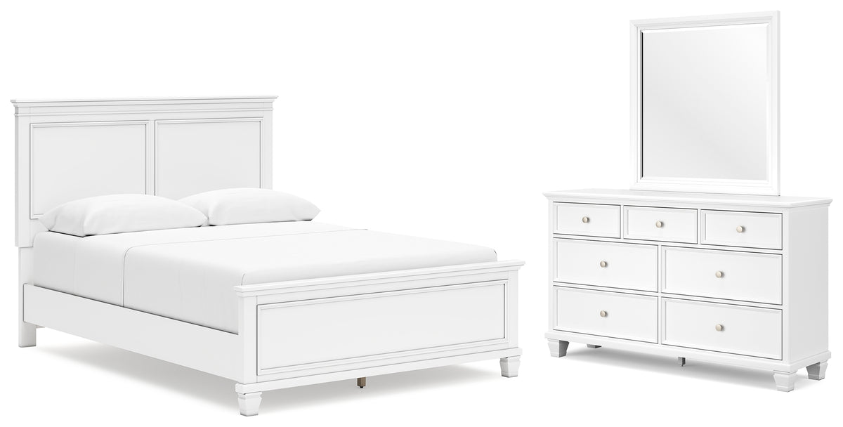 Homestyle Furniture - Ashley Furniture - Fortman Queen Panel Bed, Dresser and Mirror - Queen Panel Bed, Dresser and Mirror - B680B3