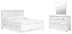 Homestyle Furniture - Ashley Furniture - Fortman King Panel Bed, Dresser and Mirror - King Panel Bed, Dresser and Mirror - B680B13
