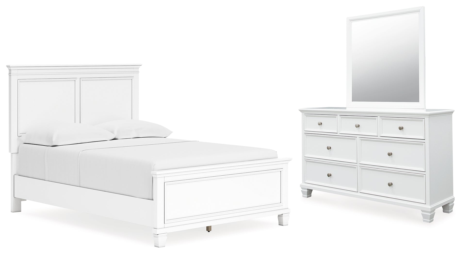 Homestyle Furniture - Ashley Furniture - Fortman Full Panel Bed, Dresser and Mirror - Full Panel Bed, Dresser and Mirror - B680B9