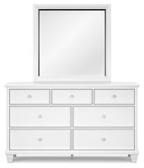 Fortman King Panel Bed, Dresser, Mirror and Nightstand