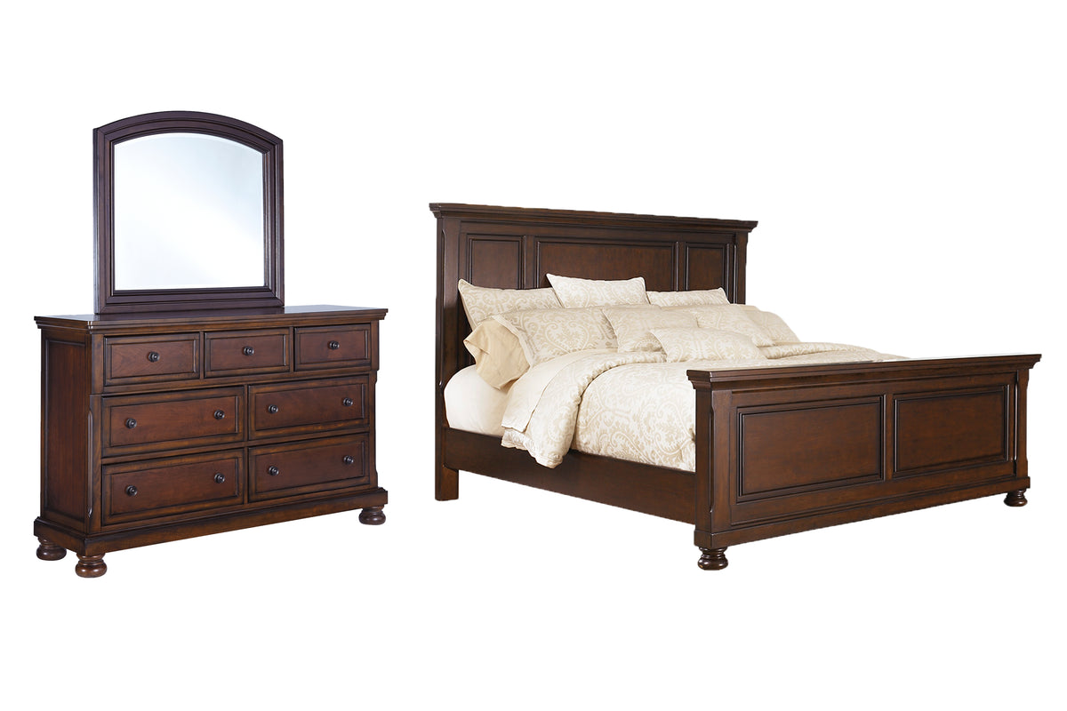Homestyle Furniture - Ashley Furniture - Porter California King Panel Bed, Dresser and Mirror - California King Panel Bed, Dresser and Mirror - B697B35