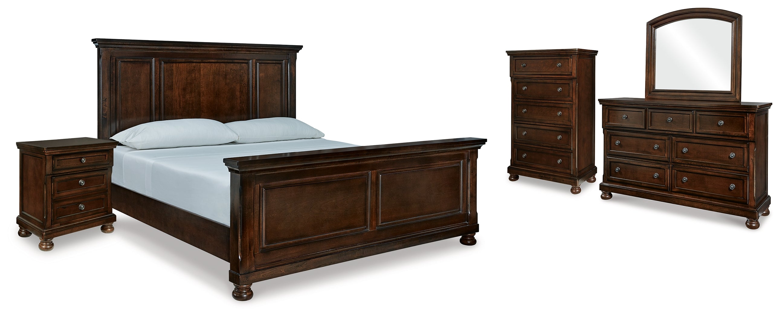 Homestyle Furniture - Ashley Furniture - Porter King Panel Bed, Dresser, Mirror, Chest and Nightstand - King Panel Bed, Dresser, Mirror, Chest and Nightstand - B697B33