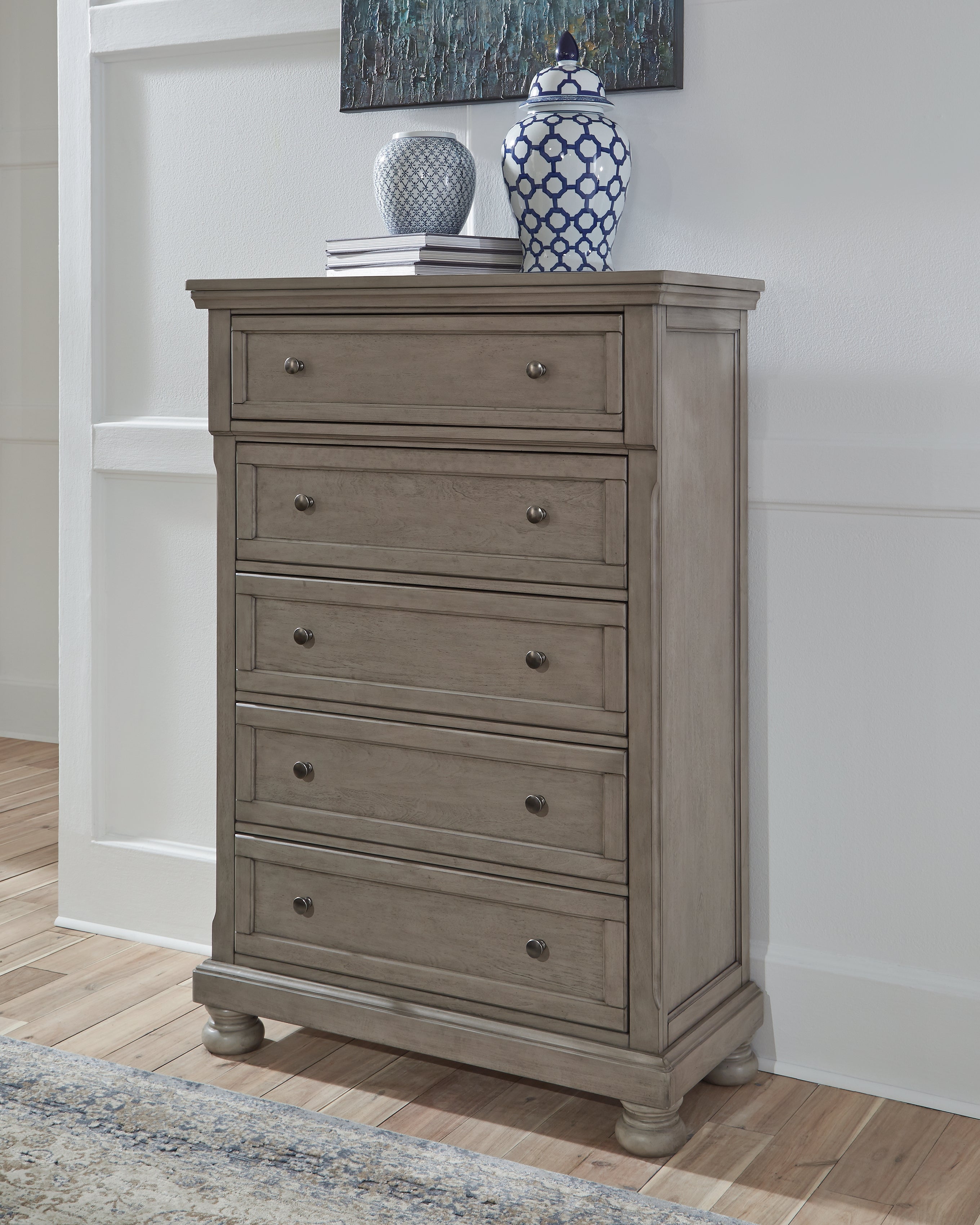 Homestyle Furniture - Ashley Furniture - Lettner Chest of Drawers - Five Drawer Chest - B733-46
